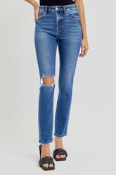 RISEN Women's High Rise Distressed Ankle Skinny Jeans - Trendy Fit